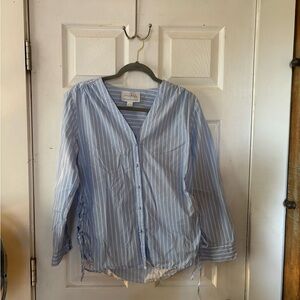 Anthropologie Striped Blouse Size Small